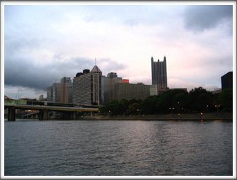 City of Pittsburgh At Dusk (from the riverboat)