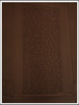 Lincoln Memorial: Gettysburg Address