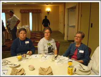 Saturday Breakfast - Ellsworth Family...Janet Ellsworth, Elodie Caldwell, Barbara Richins