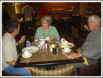 Ann & John Sudduth, Tony Lumpkin III at Breakfast