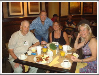 George Myron, Robert & Nancy Chard, Susan Bonner at Breakfast