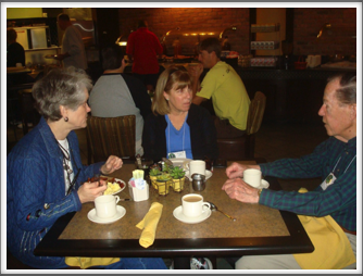 Ellen Warthen, Pat Bender & Bob O’Neill at Breakfast