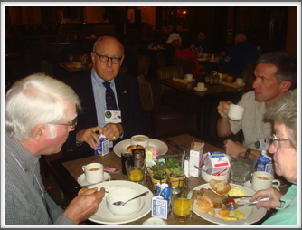 John Sudduth, Pat Waters, Tony Lumpkin III, Ann Sudduth at Breakfast