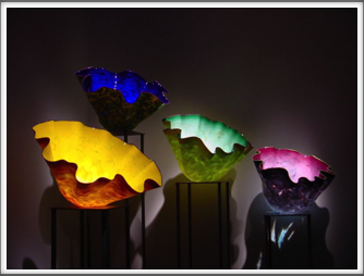 Chihuly Museum - glasswork lit from above to enhance the beauty of the work
Google Photo