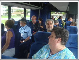 Kriegies and families on the bus to MacDill Air Force Base