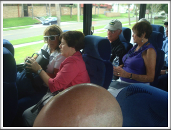 Kriegies and families on the bus to MacDill Air Force Base