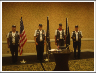 Memorial Service Color Guard:  Rolling Thunder motorcycle group (all war veterans)