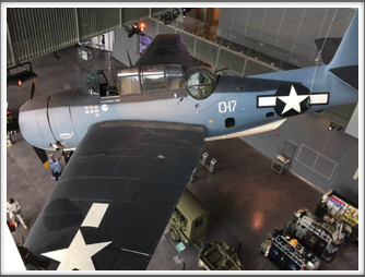 SBD-3 Dauntless dive bomber - displayed at the US Freedom Pavilion/Boeing Center