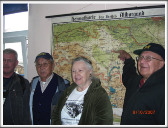5-Map of Altburgund/Szubin: Warren Jones, Jimmie Kanaya, Marcia Kanners, Ed Graf