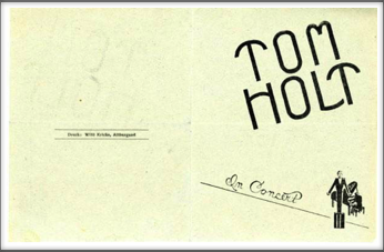 Tom Holt “In Concert”
Program
Unknown Date