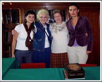 Left to right, Anna, Jackie, Charlotte, and Kamila. The Museum has a nice collection of letters, stories, e-mails, etc. from former prisoners. They also have a few pieces of memorabilia from survivors and their families.
