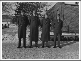 l-r: T. Lumpkin,  W. Jones, and 2 yet unidentified POWs
