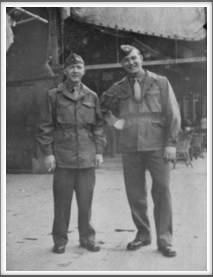 Donald Hunker (r) and friend. Unknown date/place.